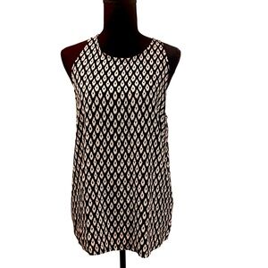 Womens Old Navy rayon black & white dressy tank top size L